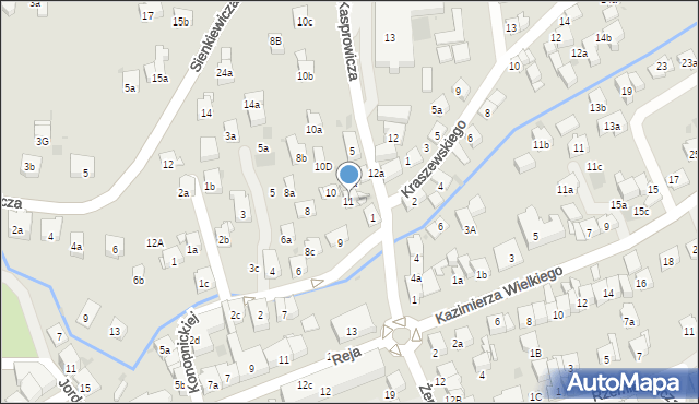 Myślenice, Konopnickiej Marii, 11, mapa Myślenice