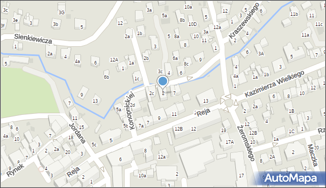 Myślenice, Konopnickiej Marii, 2, mapa Myślenice