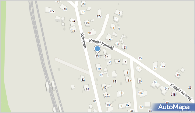 Mysłowice, Kolejowa, 93, mapa Mysłowice