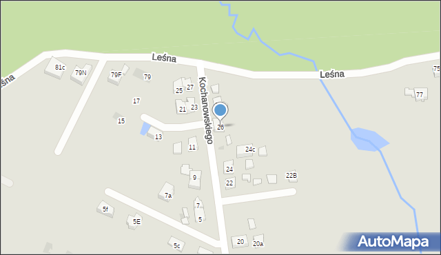 Mysłowice, Kochanowskiego Jana, 26, mapa Mysłowice