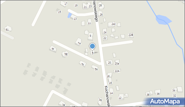 Mysłowice, Kochanowskiego Jana, 5, mapa Mysłowice