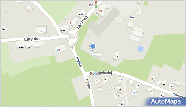 Mysłowice, Konopnickiej Marii, 1, mapa Mysłowice