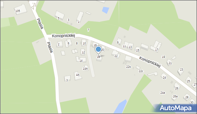 Mysłowice, Konopnickiej Marii, 18, mapa Mysłowice