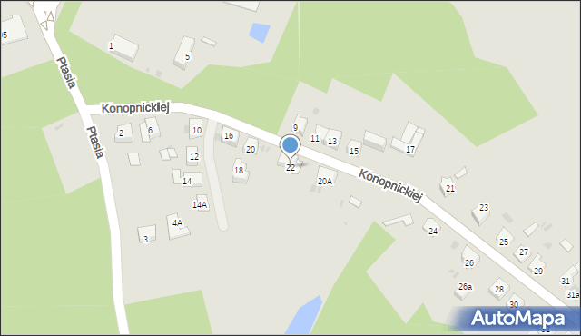 Mysłowice, Konopnickiej Marii, 22, mapa Mysłowice