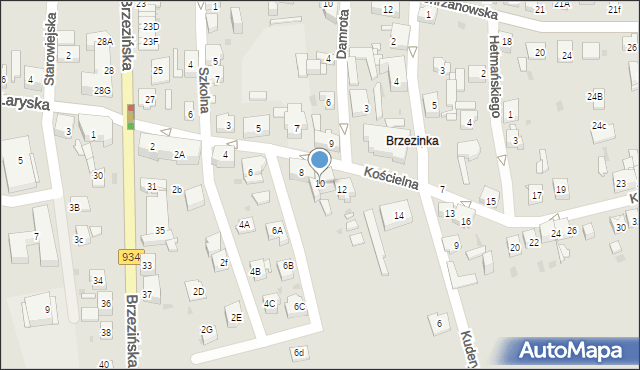 Mysłowice, Kościelna, 10, mapa Mysłowice