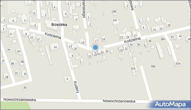 Mysłowice, Kościelna, 22, mapa Mysłowice