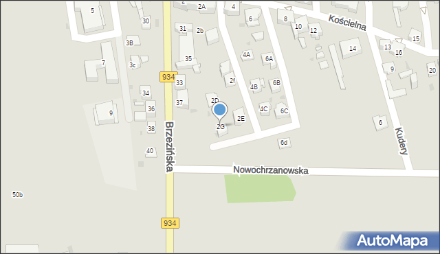 Mysłowice, Kościelna, 2G, mapa Mysłowice