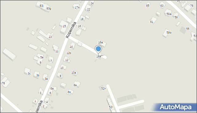 Mysłowice, Kopernika Mikołaja, 14a, mapa Mysłowice