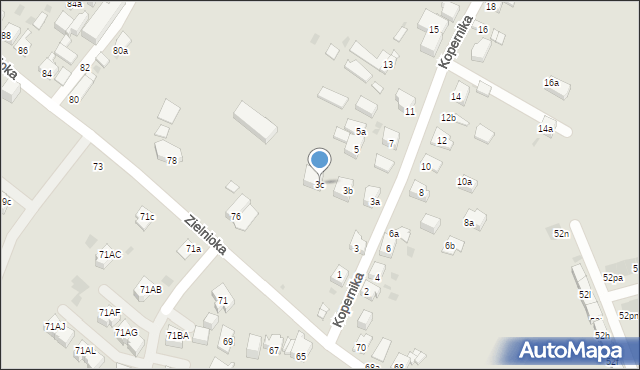 Mysłowice, Kopernika Mikołaja, 3c, mapa Mysłowice