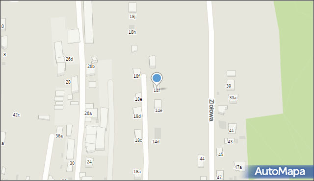 Mysłowice, Kościelniaka Franciszka, 14f, mapa Mysłowice