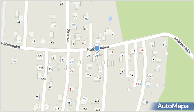 Mysłowice, Kościelniaka Franciszka, 21, mapa Mysłowice