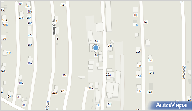 Mysłowice, Kościelniaka Franciszka, 28, mapa Mysłowice