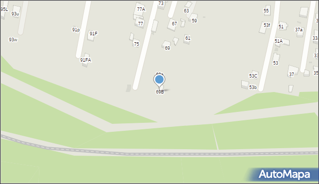 Mysłowice, Kościelniaka Franciszka, 69B, mapa Mysłowice