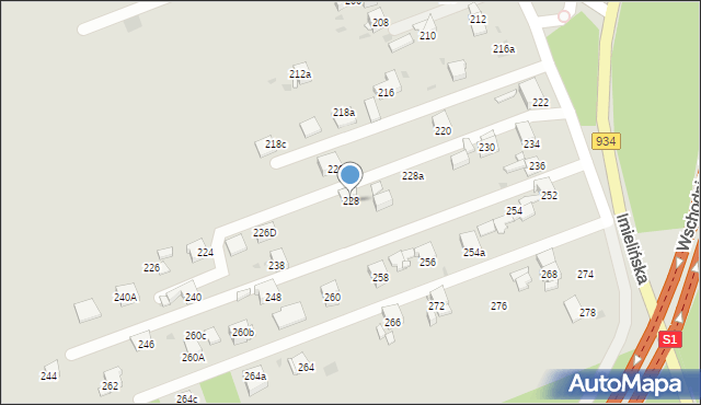 Mysłowice, Kosztowska, 228, mapa Mysłowice