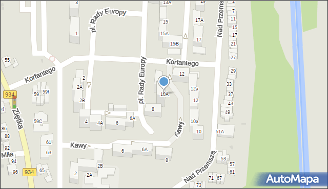 Mysłowice, Korfantego Wojciecha, 10A, mapa Mysłowice