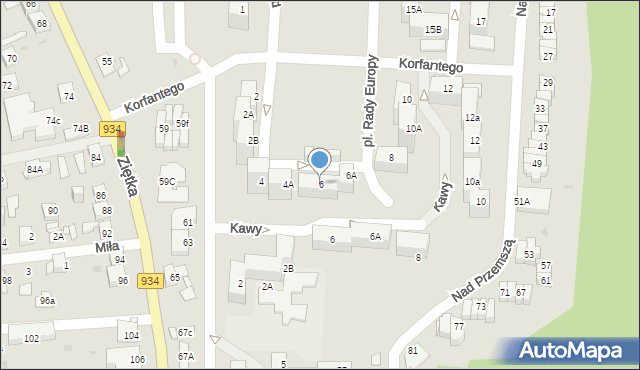 Mysłowice, Korfantego Wojciecha, 6, mapa Mysłowice