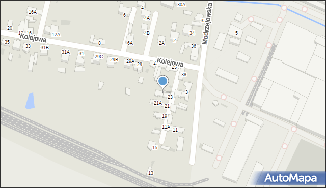 Myszków, Kolejowa, 23A, mapa Myszków