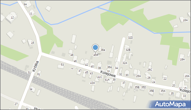 Myszków, Kolejowa, 40A, mapa Myszków