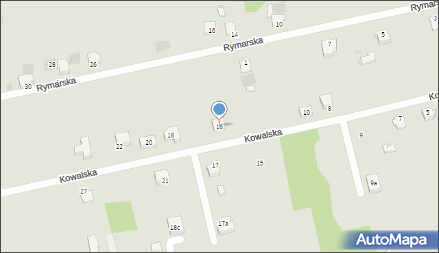 Myszków, Kowalska, 16, mapa Myszków