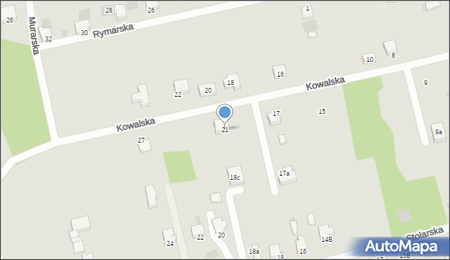 Myszków, Kowalska, 21, mapa Myszków