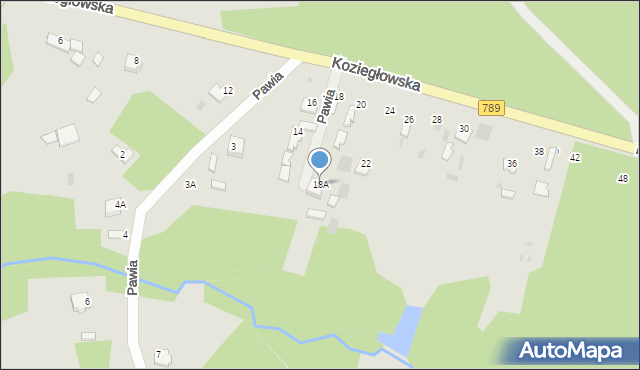 Myszków, Koziegłowska, 18A, mapa Myszków