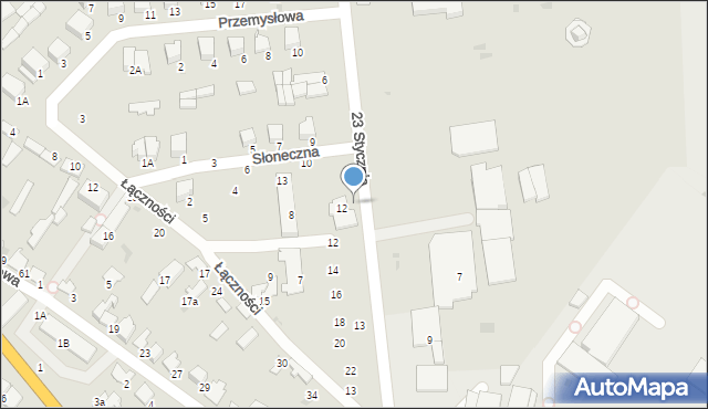 Myszyniec, Kolejowa, 9, mapa Myszyniec