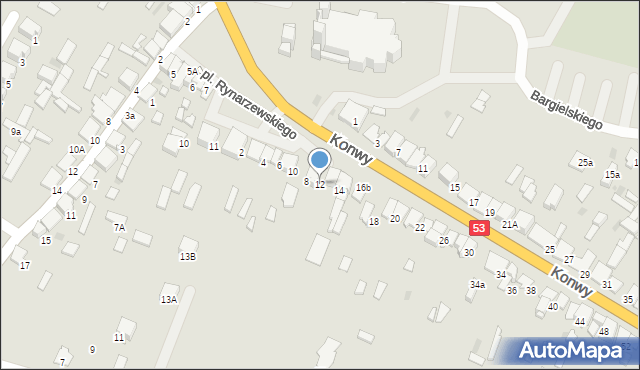 Myszyniec, Konwy Stacha, 12, mapa Myszyniec