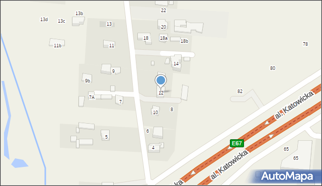 Nadarzyn, Komorowska, 12, mapa Nadarzyn