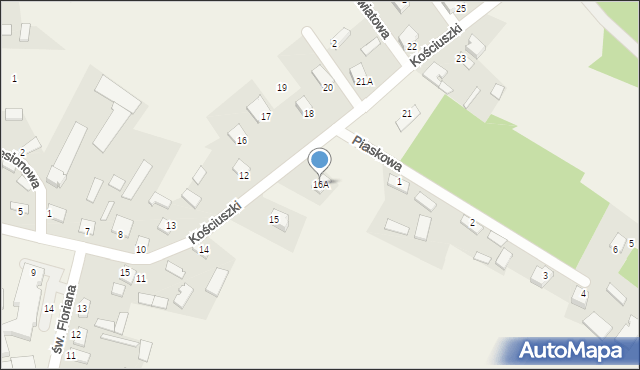 Nagłowice, Kościuszki Tadeusza, gen., 16A, mapa Nagłowice