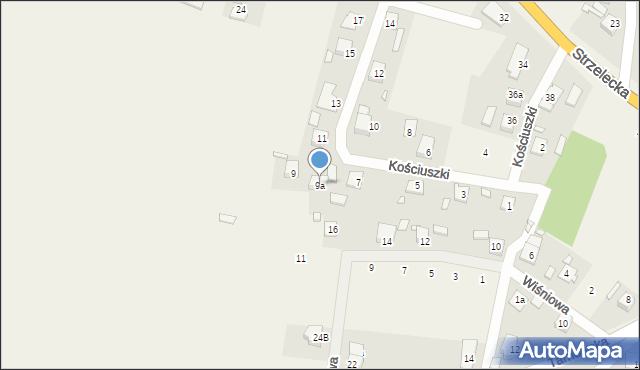 Nakło, Kościuszki Tadeusza, gen., 9a, mapa Nakło
