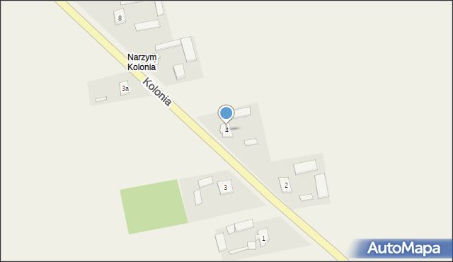 Narzym, Kolonia, 4, mapa Narzym