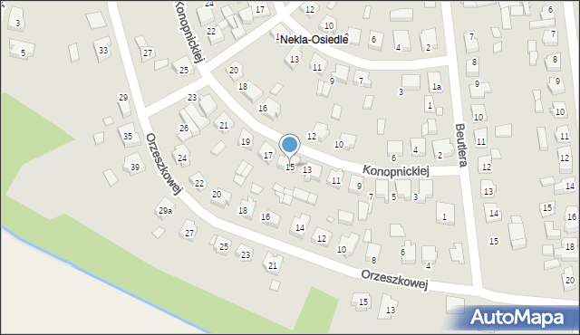 Nekla, Konopnickiej Marii, 15, mapa Nekla