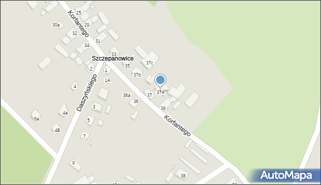 Niemodlin, Korfantego Wojciecha, 37A, mapa Niemodlin