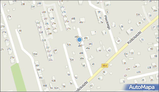 Niepołomice, Kościuszki Tadeusza, gen., 48C, mapa Niepołomice