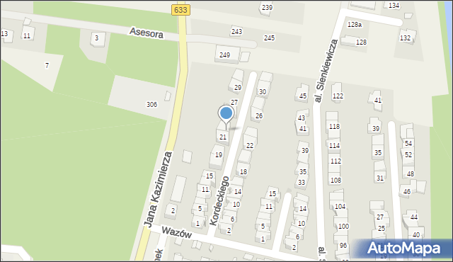 Nieporęt, Kordeckiego Augustyna, ks., 23, mapa Nieporęt