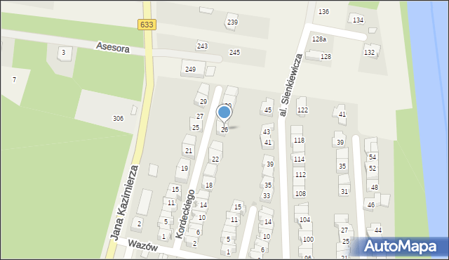 Nieporęt, Kordeckiego Augustyna, ks., 26, mapa Nieporęt