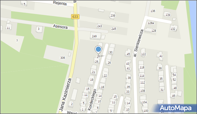 Nieporęt, Kordeckiego Augustyna, ks., 27, mapa Nieporęt