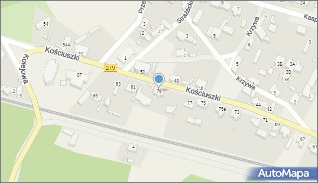 Nietków, Kościuszki Tadeusza, gen., 79, mapa Nietków