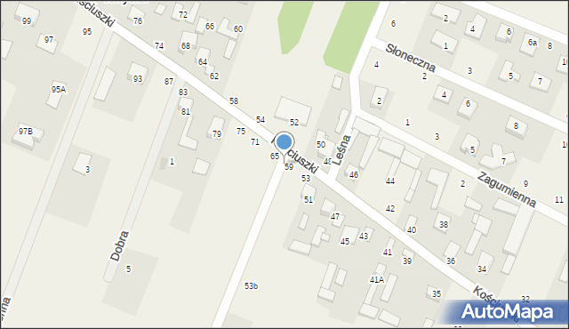 Niewodnica Korycka, Kościuszki Tadeusza, gen., 61, mapa Niewodnica Korycka