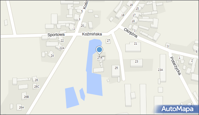 Nosków, Koźmińska, 27A, mapa Nosków