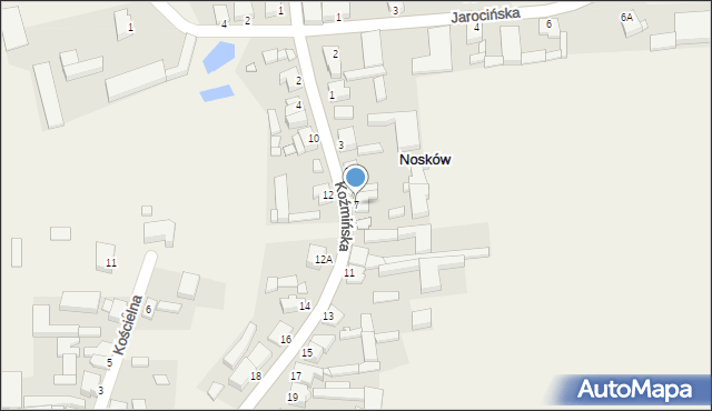 Nosków, Koźmińska, 7, mapa Nosków