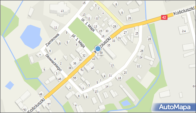 Nowa Brzeźnica, Kościuszki Tadeusza, gen., 41, mapa Nowa Brzeźnica