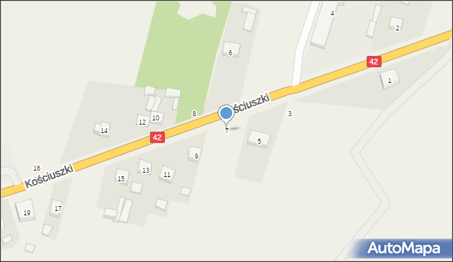Nowa Brzeźnica, Kościuszki Tadeusza, gen., 7, mapa Nowa Brzeźnica
