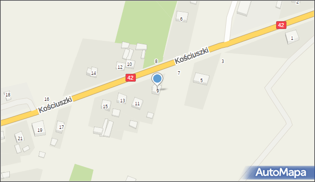 Nowa Brzeźnica, Kościuszki Tadeusza, gen., 9, mapa Nowa Brzeźnica