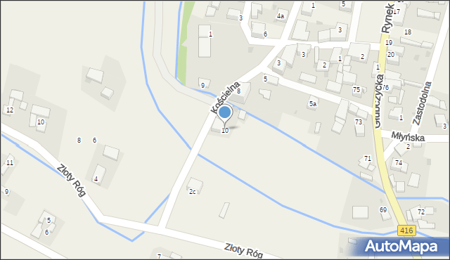 Nowa Cerekwia, Kościelna, 10, mapa Nowa Cerekwia