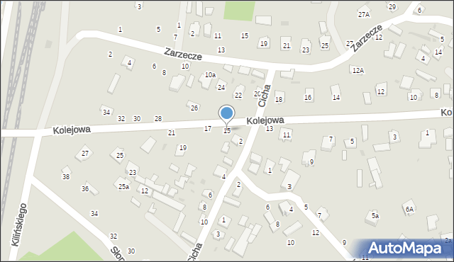 Nowa Dęba, Kolejowa, 15, mapa Nowa Dęba