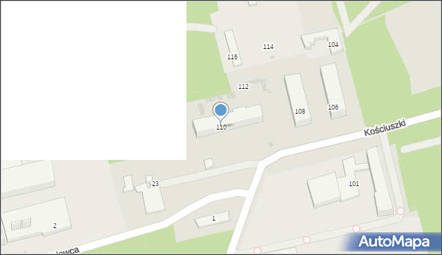 Nowa Dęba, Kościuszki Tadeusza, gen., 110, mapa Nowa Dęba