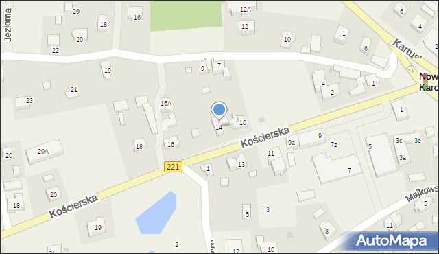 Nowa Karczma, Kościerska, 14, mapa Nowa Karczma