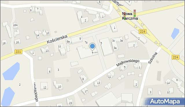 Nowa Karczma, Kościerska, 7, mapa Nowa Karczma