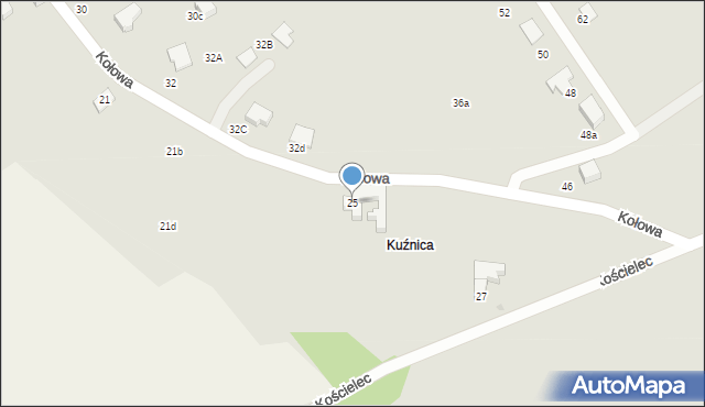 Nowa Ruda, Kołowa, 25, mapa Nowa Ruda